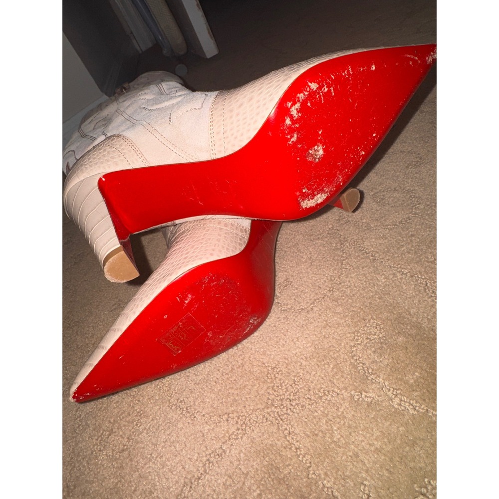 Christian Louboutin Santia
Western Beige Suede Croc Embossed  Boot 38.5 - Picture 9 of 14
